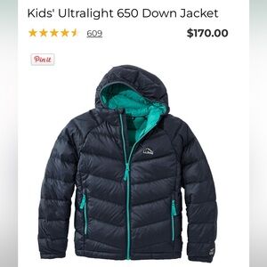 L.L.Bean Little Kids Ultralight 650 Down Jacket